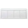 SCIAE Buffet éclairage à Led 4 portes bois laqué blanc à reliefs Kala 220 cm