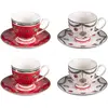 Table Passion - Coffret de 4 tasses et sous tasses à thé Bells 18 cl