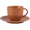 Tasse à thé et sous-tasse Vésuvio terra 22 cl (lot de 6) Table passion