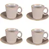 Table passion Coffret De 4 Tasses À Café Avec Sous Tasses Liv