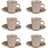 Table passion Coffret De 6 Tasses À Café Avec Sous Tasses Liv