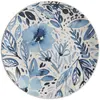 TREND'UP Assiette À Dessert Jardin Bleu 21,5 Cm (Lot De 6)