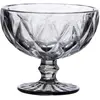 Boite de 6 coupes à glace 35 ml diamond gris - Trend'up - Gris - Verre