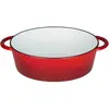 Sitram Cocotte ovale en fonte d'acier émaillé Sitraslow - Rouge - 25cm