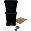 Skaza 2 Composteurs Bokashi, Plastique recyclé, noir, 15,3l+ 1kg activateur