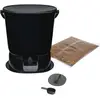 Composteur Bokashi en Plastique recyclé, noir, 15,3L +1Kg Activateur