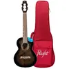 Flight Royal Series Nighthawk Tenor Black Stain ukulélé électro-acoustique ténor avec housse