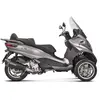 Silencieux Akrapovic inox noir embout carbone pour Piaggio MP3 500 11-