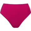 Bas de maillot de bain échancré taille haute femme Lisca Florida Rouge...