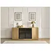 Buffet 4 portes 160 cm THEMYS placage chêne massif BOBOCHIC