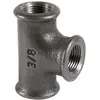 Raccord fonte noire en T à visser - F 3/8' - N° 130 - Atusa