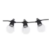 OPTONICA Guirlande Guinguette 10 Ampoules led 8m Fil Noir - Blanc Chaud 2700K