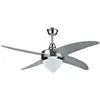 V-tac Ventilateur de plafond Argenté avec lumière led de 15W et sa Télécommande