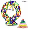 Construction Magnetique Enfant - BLEOSAN - 144 pcs - STEM Jouet - Jeux...