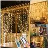 BLEOSAN 3x3m Guirlande Lumineuse 300 LED Rideau Lumineux 8 Modes d'Ecl...