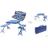 BIGB Table de camping / pique-nique pliante pour 4 personnes