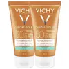 Vichy Capital Soleil Crème Solaire Visage Toucher Sec Indice SPF50 2x5...