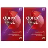 Durex Lot de 40 Préservatifs Feeling Extra - Fins & Extra Lubrifiés - ...