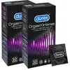 Durex Lot de 20 Préservatifs Orgasm'Intense - Extra Lubrifiés Stimulan...