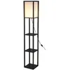 BUT Lampadaire étagères H. 159 cm JEN Noir