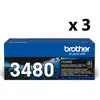 Brother TN-3480 (Noir) (x 3)