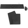 INOVU Pack clavier-souris AW10B + EG200M + Desk Mat Noir