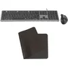 INOVU Pack clavier-souris AW10G + EG200M + Desk Mat Noir