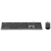 INOVU Pack clavier-souris AW10G (Gris/Noir) + FM 1200 (Noir)