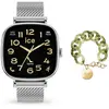 Ice Watch Ice Smart SQ 2.0 1.7 Argent + Bracelet Chaine Opaline Vert O...