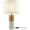 Maytoni - Bianco Lampe De Table Moderne Avec Abat-jour Rond Laiton E27