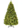 Costway - Sapin de Noël/Arbre de Noël Artificiel avec Lumière led Blan...