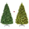 Sapin de Noël LED Artificiel 225cm COSTWAY-540 Lumières Blanc Chaud-71...
