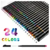 stylos a pointe fine, Beupro Lot de 24 Couleurs Stylos Feutre à Pointe...