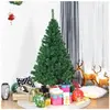 Sapin de Noël Artificiel 150 cm COSTWAY Vert - Aiguilles en PVC - Support en Métal - Décoration de Fête pour Noël - 350 Branches