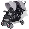 Poussette double - P148 - Acier Gris et noir - 4 roues - Mixte