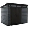 Abri de jardin CORTINA 97 en résine - KETER - gris et noir - 6m²