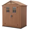 Keter - Abri de jardin en résine darwin 6x4 Bois avec fenêtres avant