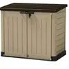 Keter coffre en résine multifonctions toit plat - 1200l - beige - 12-922655