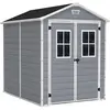 Keter Abri jardin résine "Premium 86 DD"  4,40m²  186 x 237 x 227 cm GrisBlanc