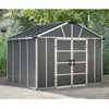 PALRAM Abri de jardin Yukon 7,9 m² - Aluminium et polycarbonate - Gris