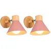 Stoex - 2X) Applique Murale Interieure Rétro Lampe Murale Métal E27 Applique Murale Vintage Pour Salon Chambre Salle De Bain (Rose)