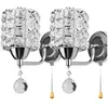 stoex 2x Applique Cristal E14 - Argenté