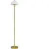 Lampadaire structure en laiton et verre opale 125cm Vienda - Herstal