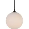 Suspension en verre noir 30 cm Capo - Belid
