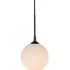 Suspension en verre noir 20 cm Capo - Belid