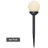 STAR TRADING Potelet solaire LED Globus en lot de 4