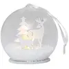 Boule à neige lumineuse Star Trading « Fauna », avec renne en bois bla...