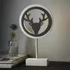 STAR TRADING Lampe à poser déco LED Woodworks