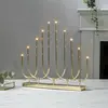 STAR TRADING Chandelier Novum, à 10 lampes, couleur laiton, métal, E5