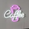 STAR TRADING Applique murale LED Coffee, rose/blanc, plexiglas, 40 x 30 cm USB